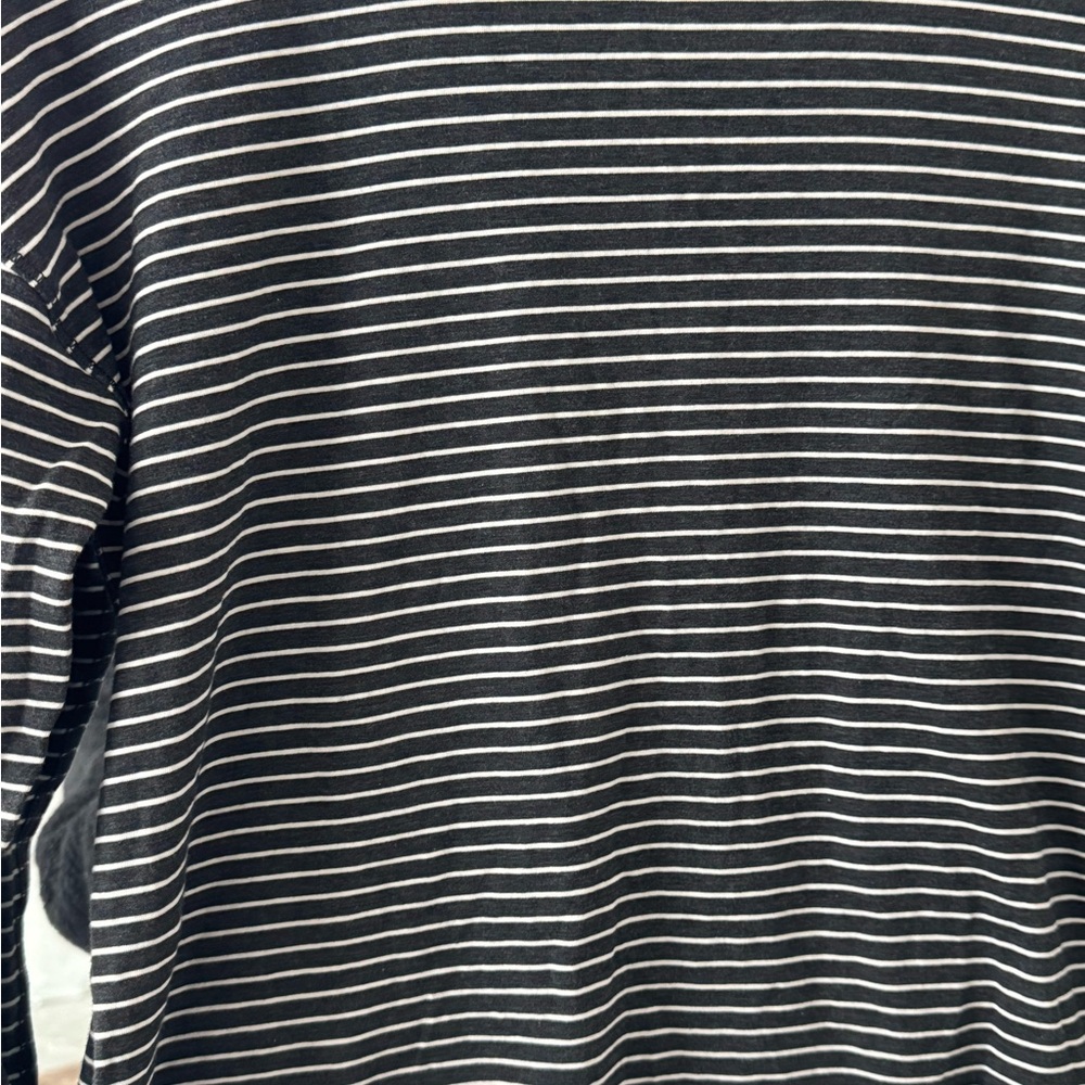 ๐๏ธ Clearance Lululemon To The Point Long Sleeve Heathered Black & White Stripe - Picture 3 of 8